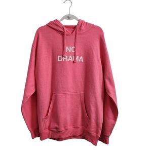 Anti‎ Social Social Club Sweater Large Unisex Pink No Drama Print Pullover